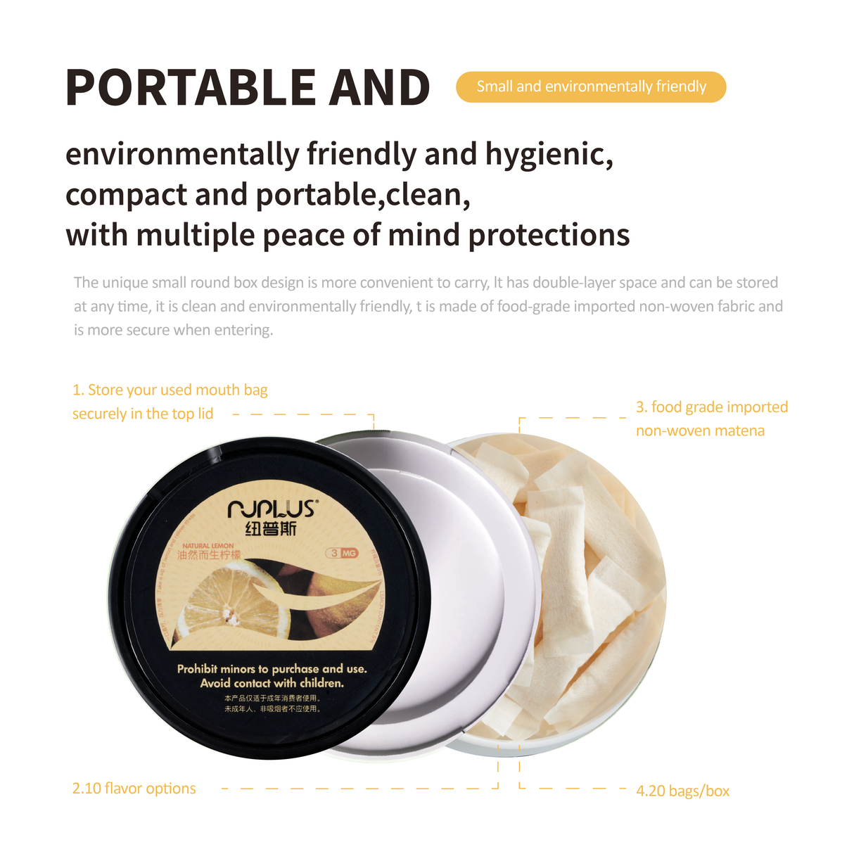 Portable Nicotine Pouch Case